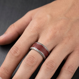 Nordic Crimson Rune Band