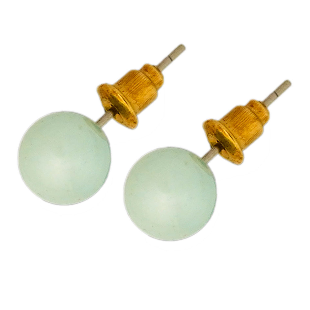 cyan pearl studs image 2