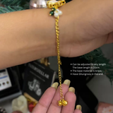 Eternal Bloom: Guruji Swaroop Bracelet with Lotus Enamel Work