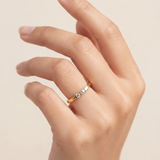 Radiant Three-Stone Gold Ring