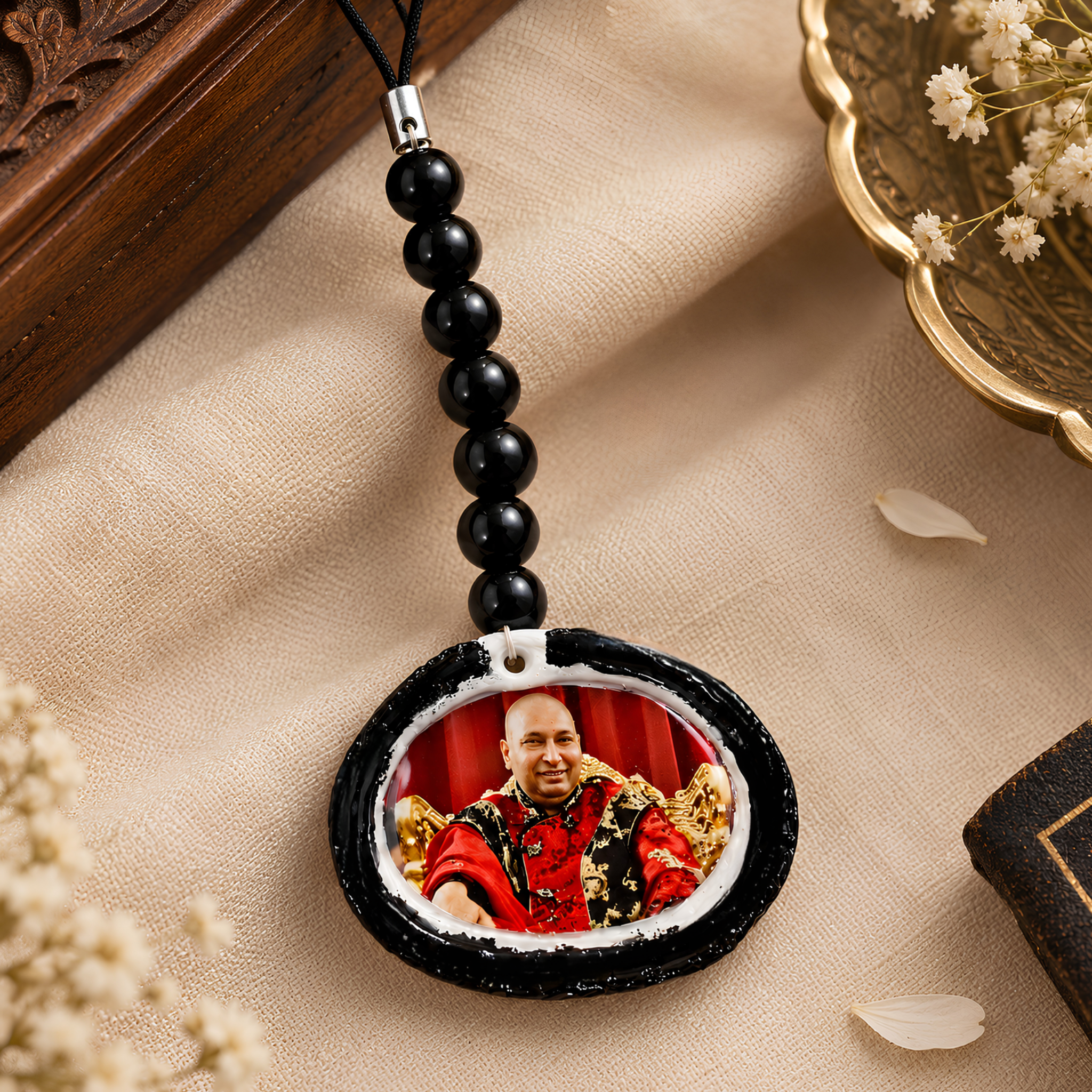 Guruji Swaroop Multipurpose Black Beaded Chain – Bag Charm & Keychain