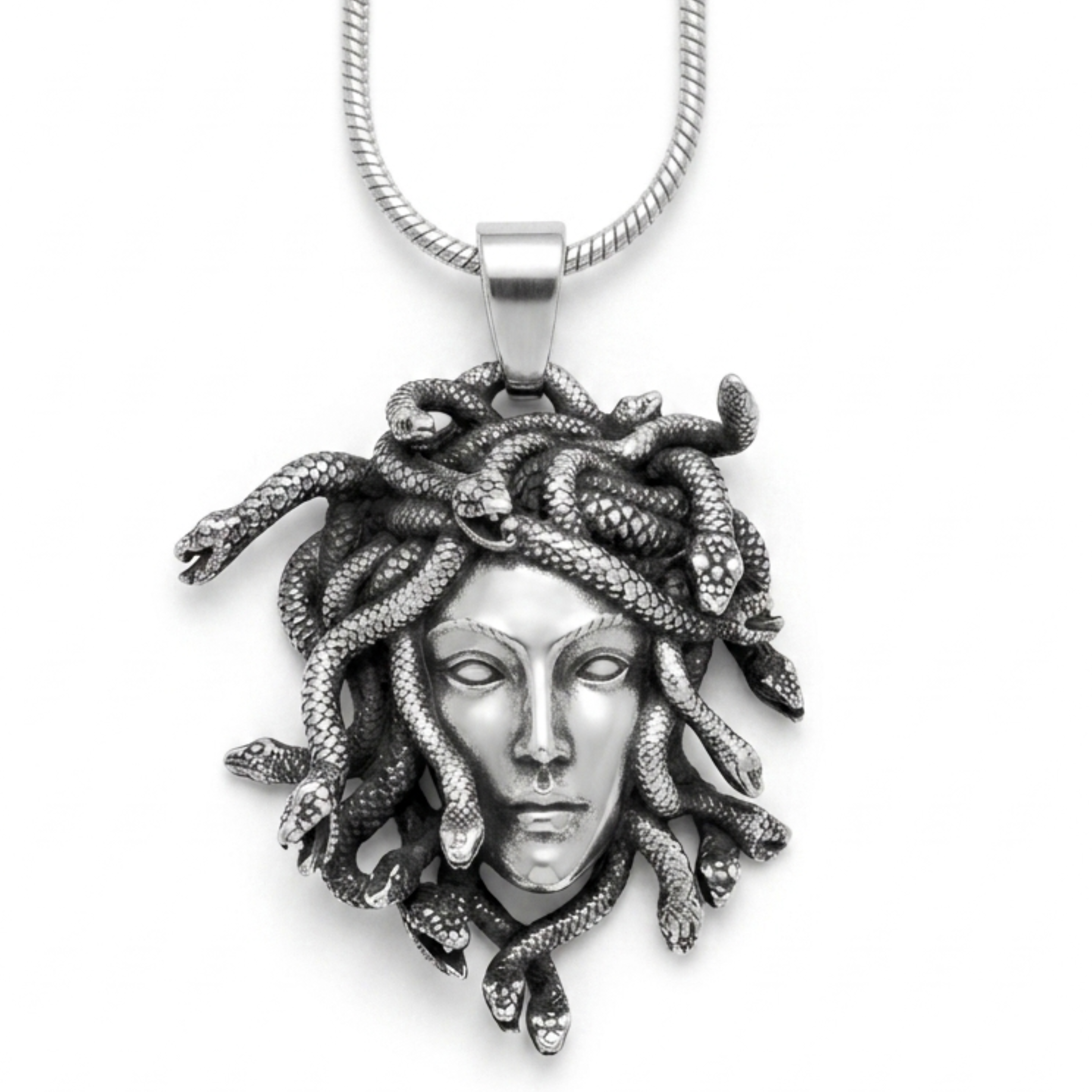 Medusa Gorgon Mythological Pendant Necklace