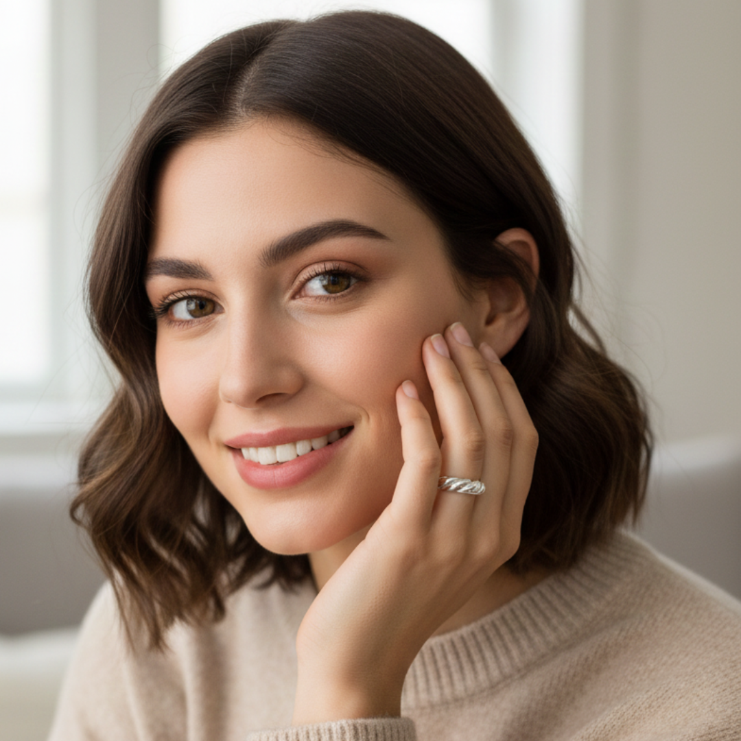 SG FASHION VAULT ADJUSTABLE CROSSIANT RING