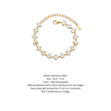 Radiant Multi-Cut Diamond-Style Gold-Plated Bracelet
