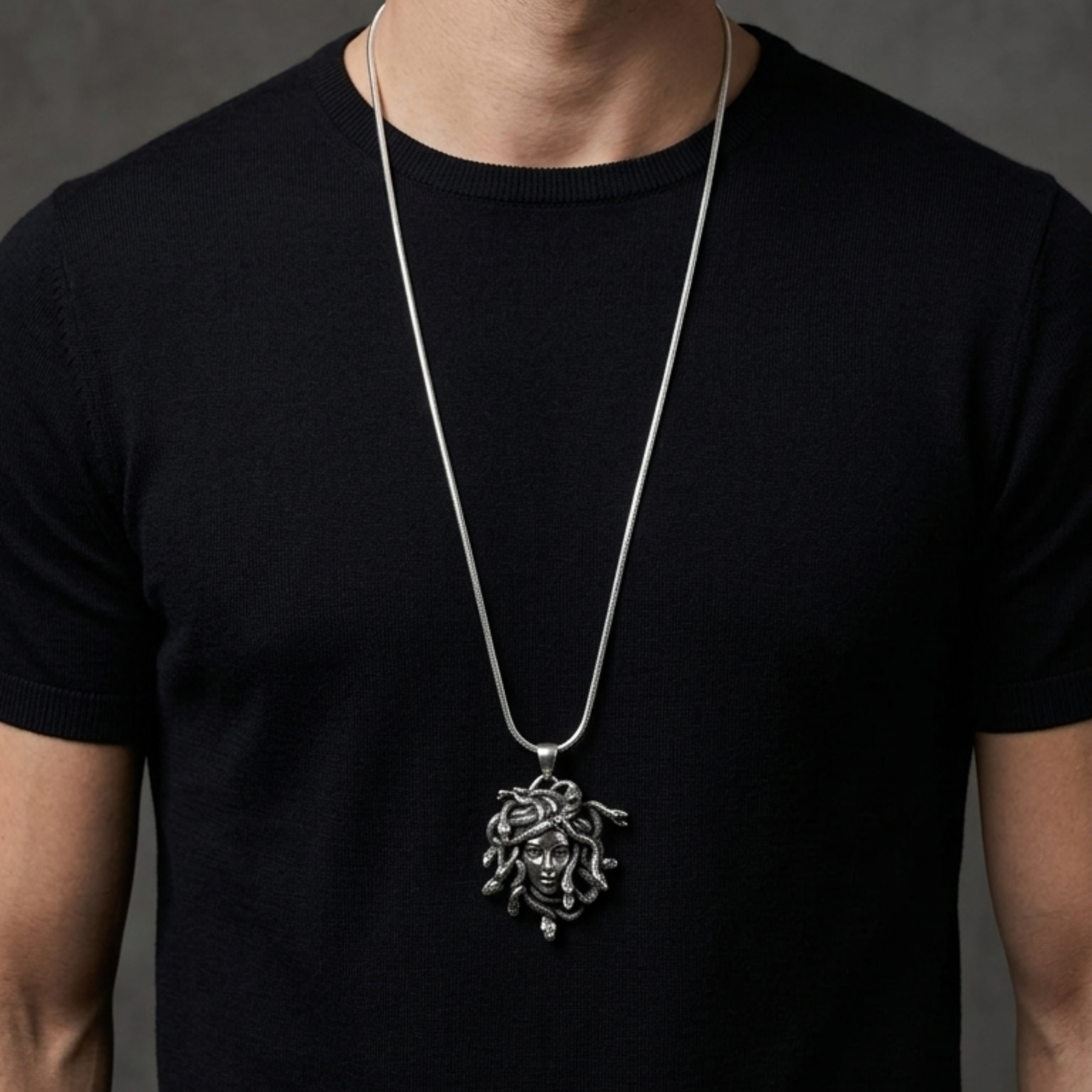 Medusa Gorgon Mythological Pendant Necklace