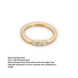 Radiant Three-Stone Gold Ring