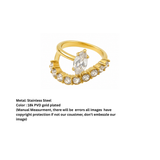 Golden Aura Marquise Split-Band Ring