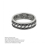 Men's Vintage Braided Band Ring in Antique Silver Finish