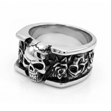 Gothic Skull Stainless Steel Statement Ring for Men