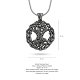 Gothic Tree of Life Medallion Necklace