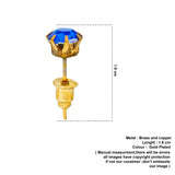 royal blue zircon studs D1115 image 2