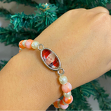 Peach and Pearl Blessings Bracelet