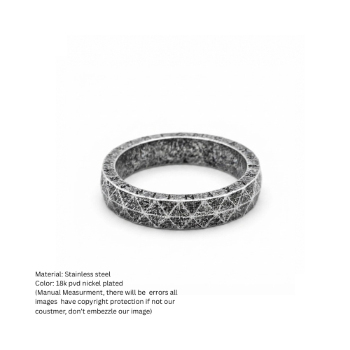 Ancient Runes Textured Band Ring