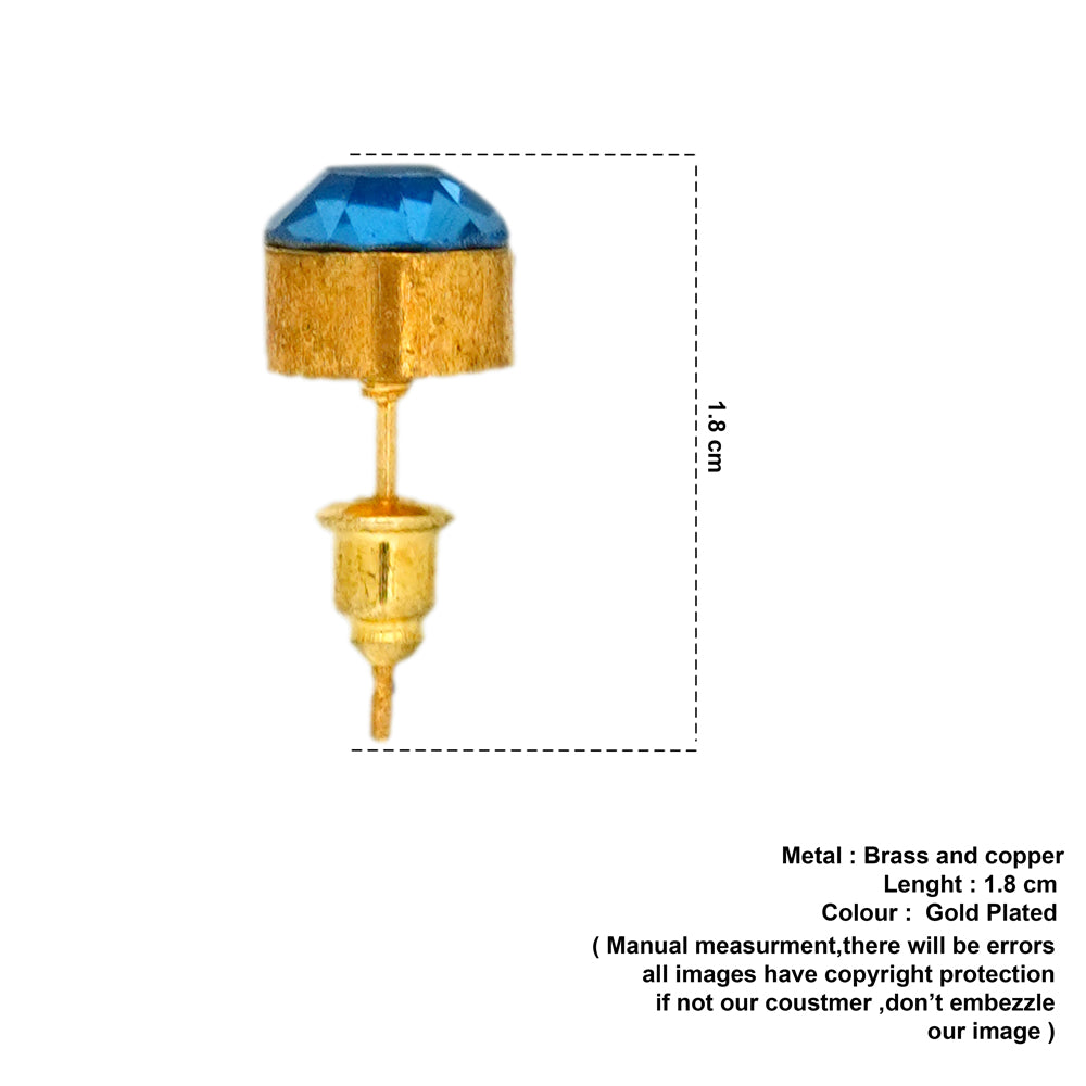 blue zircon studs image 2