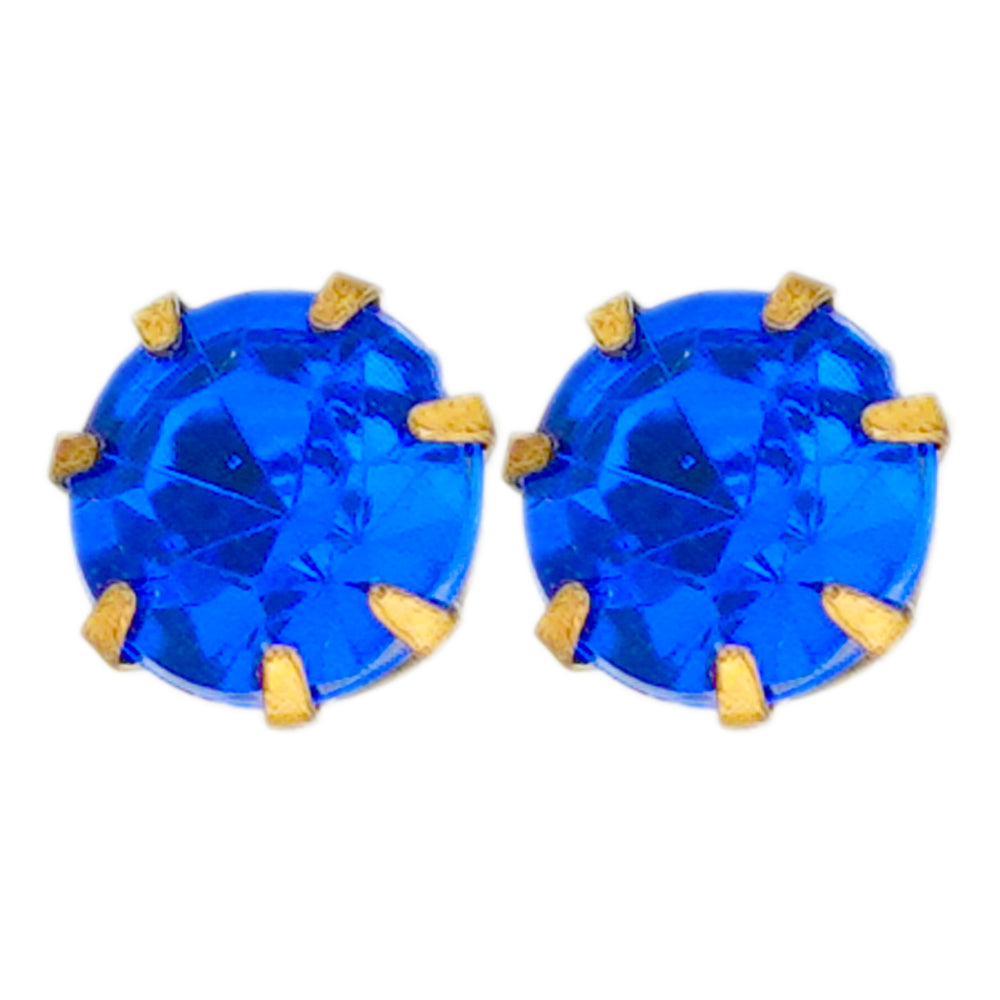 royal blue zircon studs D1115 image 0