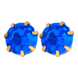 royal blue zircon studs D1115 image 0