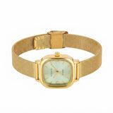 ATRAER Square Gold-Tone Mesh Quartz Watch