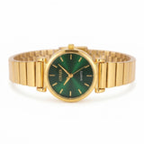 Elegance Emerald Gold Quartz Watch for Women