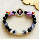 Divine Aura Onyx & Butterfly Spiritual Bracelet