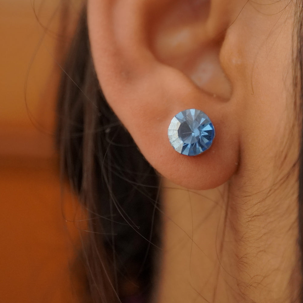 blue zircon studs image 3