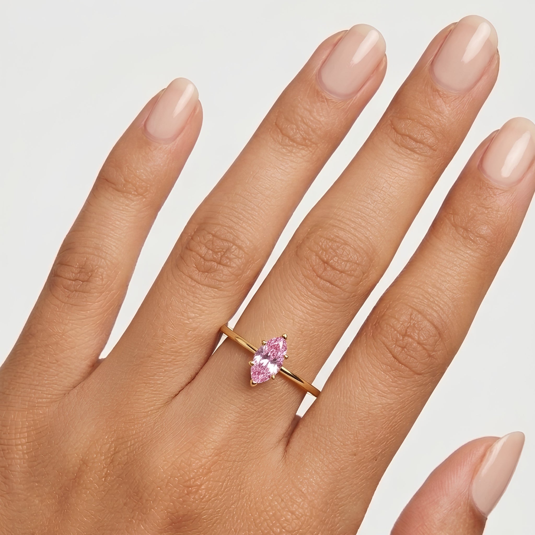 Interstellar Blush Mirage Marquise Ring