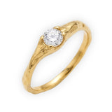 Solstice Hammered Solitaire Ring