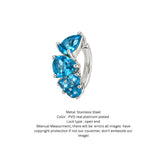 Ocean Blue Topaz Cluster Earring