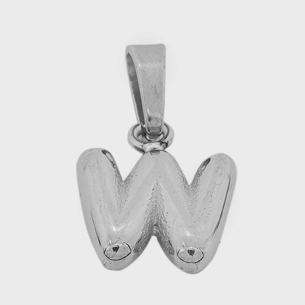 18k platinum alphabets - W image