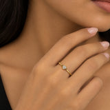 Amour Faceted Bezel Heart Ring