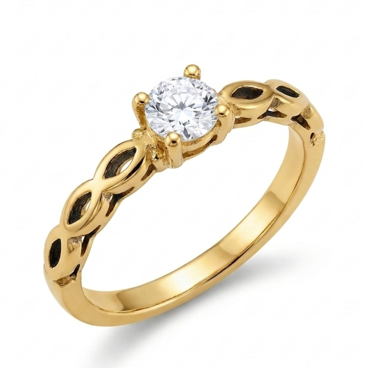 Infinity Knot Solitaire Ring
