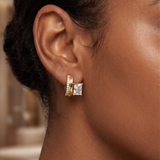 Emery Radiant-Cut Huggie Earrings