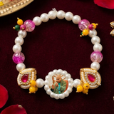 Sacred Radiance Pearl & Kundan Spiritual Bracelet