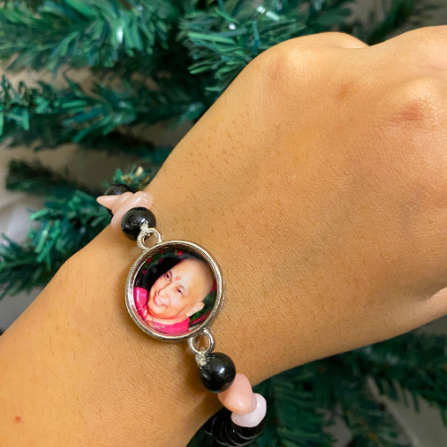 Divine Grace Black Tourmaline & Rose Quartz Guru Bracelet – Handcrafted Spiritual Devotional Mala