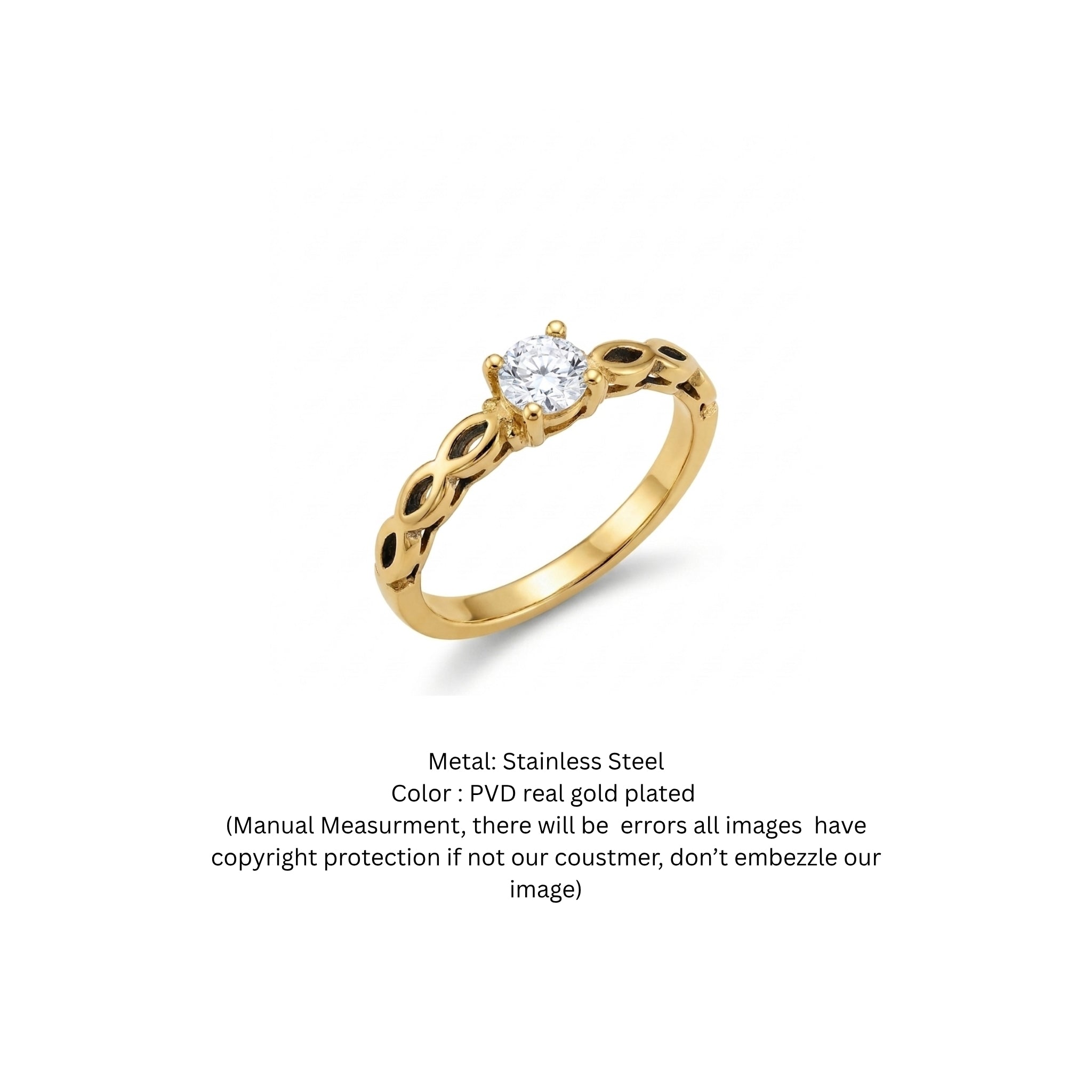 Infinity Knot Solitaire Ring
