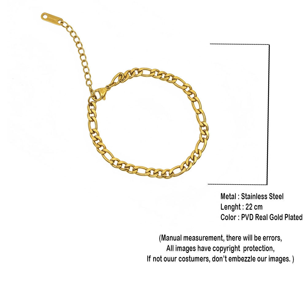 Figaro Chain Bracelet image 1
