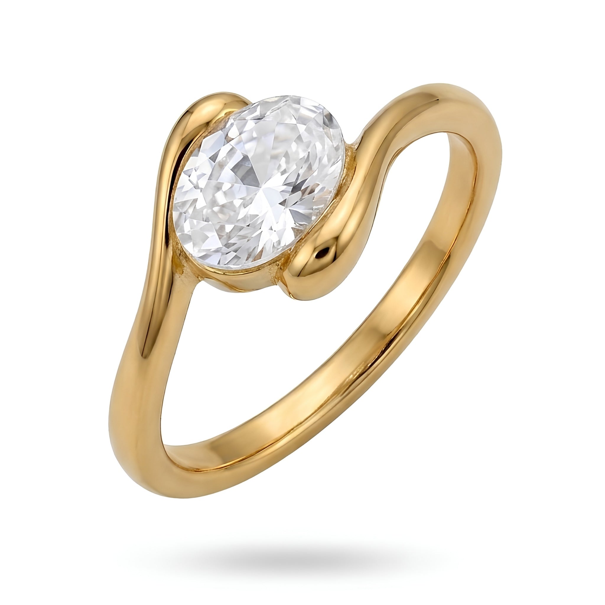 Swirl Oval Bypass Ring