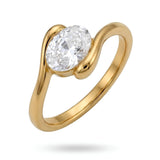 Swirl Oval Bypass Ring
