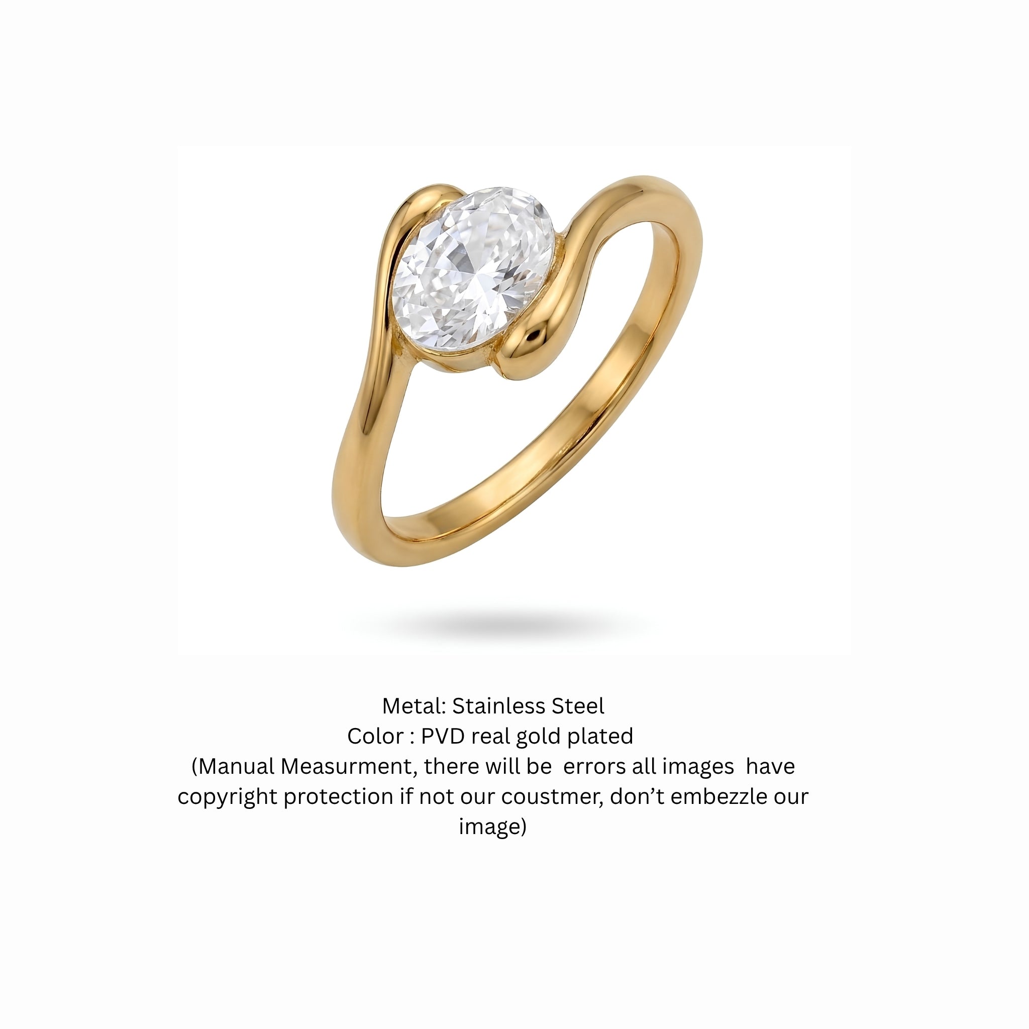 Swirl Oval Bypass Ring