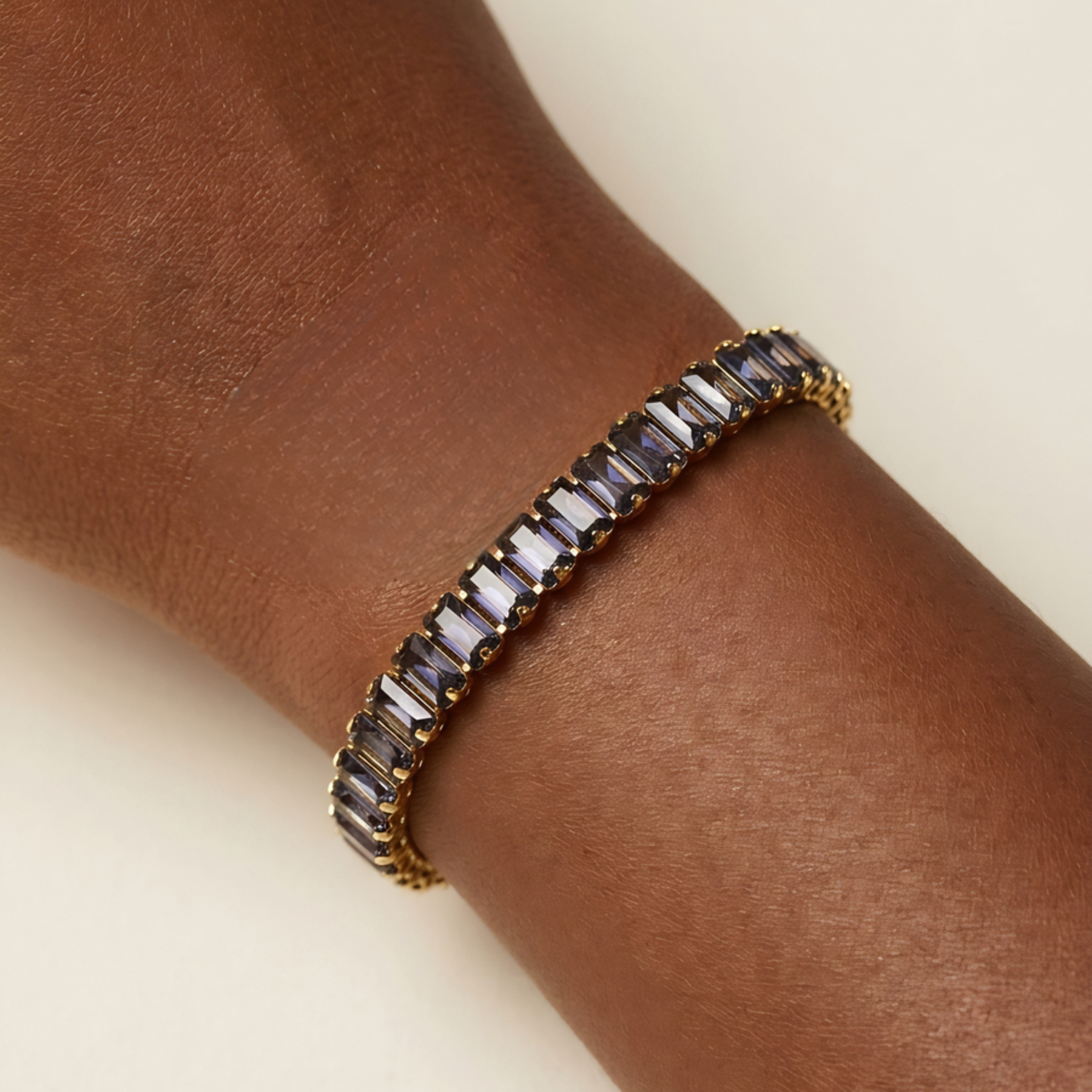 Purple zircon tennis Bracelet _D383