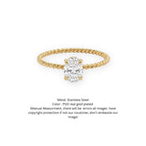 Twisted Rope Oval Solitaire Ring