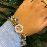 Divine Blossom Silver Charm Bracelet