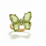 Crystal Butterfly Rings