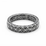 Ancient Runes Textured Band Ring
