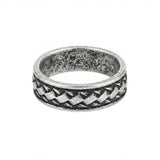 Men's Vintage Braided Band Ring in Antique Silver Finish