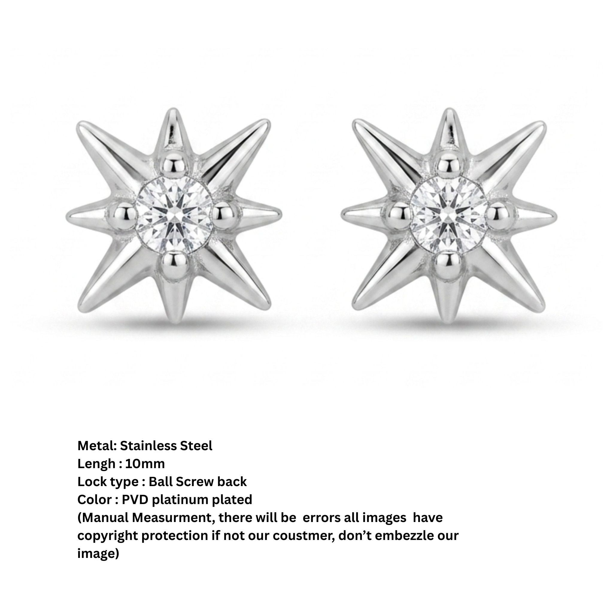 Spiked earrings D487