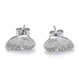 Jamie butterfly silver plated studs