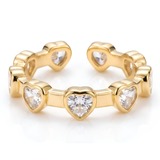 Golden Heart Eternity Ring