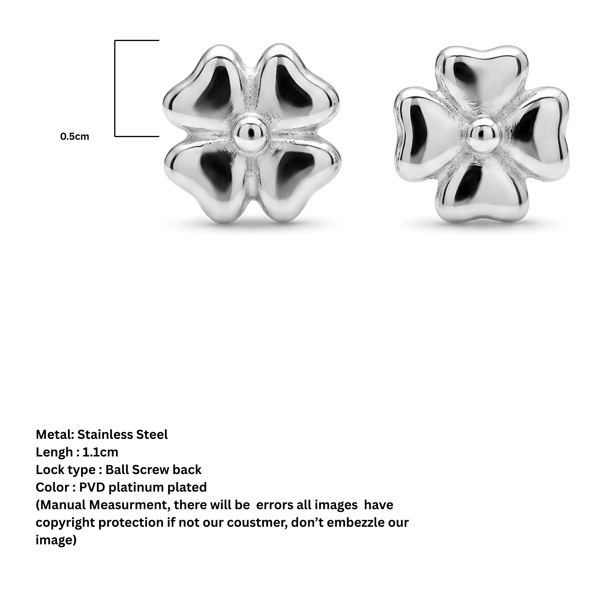 Floral shaped studs