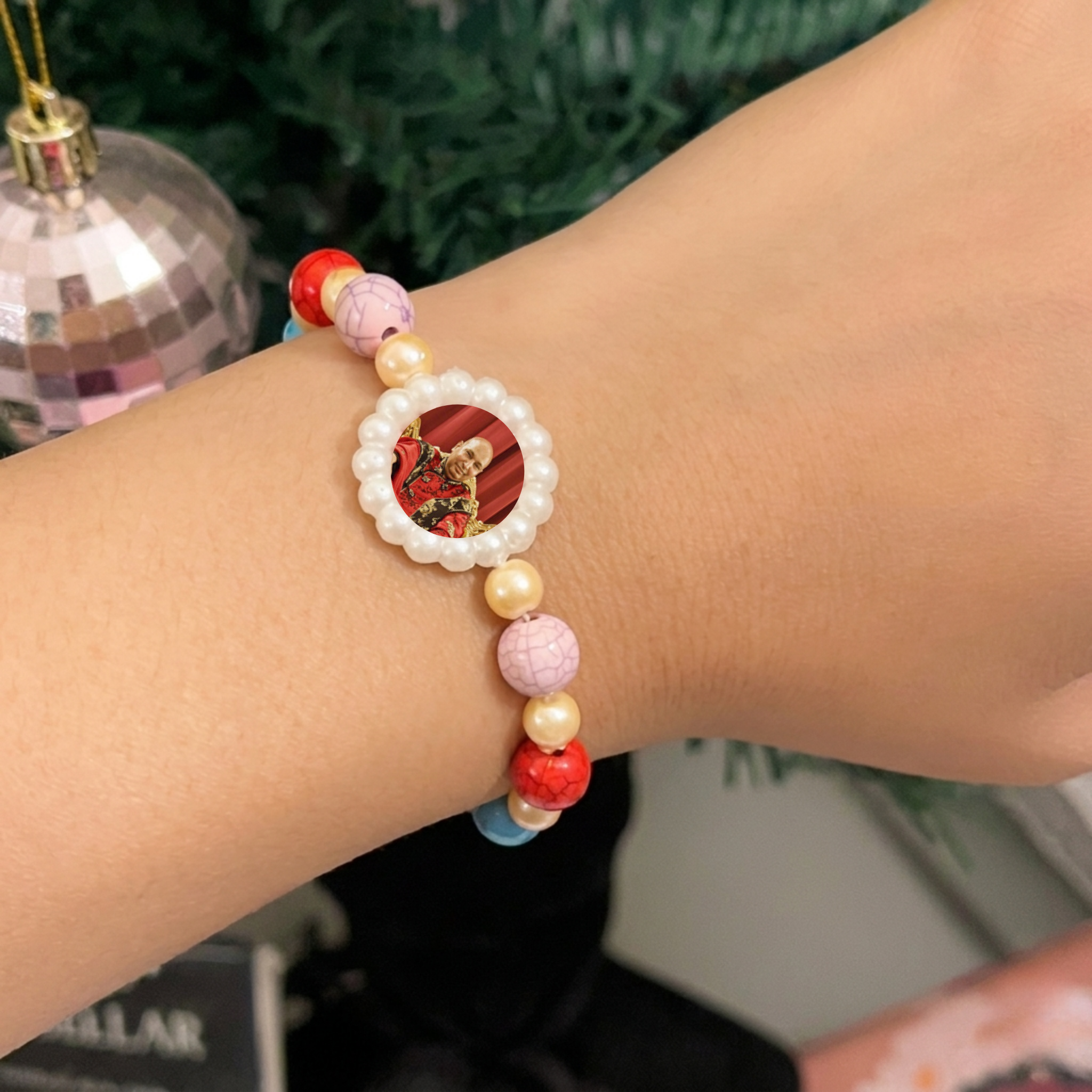 Divine Blessings Guru Ji Multicolor Chakra Bead & Pearl