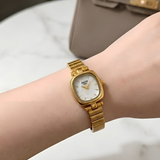 Annie Time Vintage Mother of Pearl Gold Watch